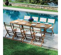 Table de jardin extensible en bois 180-240cm Munroe