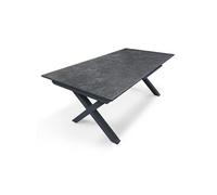 Table de Jardin Extensible en Céramique "Floride" 180-240cm Gris Anthracite