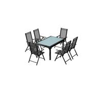 Concept Usine Salon de jardin Brescia – Table extensible Aluminium 6 places Gris