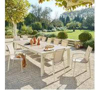 Table de jardin extensible 14p. Evasion lin et argile Hespéride