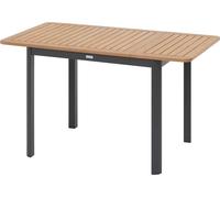 Table de jardin extensible FOLYA Eucalyptus Graphite 4 places - Aluminium traité époxy, certifié FSC® Hespéride