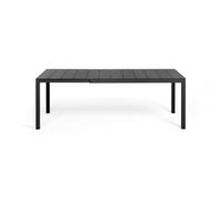 NARDI table pour extrieur RIO ALU 140 EXTENSIBLE GARDEN COLLECTION (Anthracite - Aluminium verni)