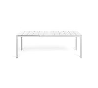 NARDI table pour extrieur RIO ALU 140 EXTENSIBLE GARDEN COLLECTION (Blanc - Aluminium verni)