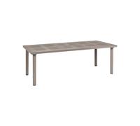 NARDI table pour extérieur extensible LIBECCIO (Gris tourterelle - Plateau en DurelTOP / Pieds en aluminium verni)