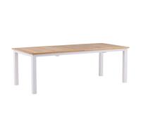 Table de Jardin Extensible "Panama" 224-324cm Naturel & Blanc