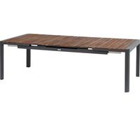 Table de jardin extensible PARADIZE Effet Noyer Graphite 12 places - Aluminium, Acacia certifié FSC® Hespéride