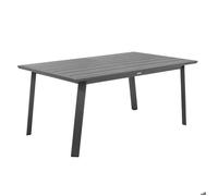 Hespéride - Table de Jardin Extensible Pavane Gris Graphite - 10 Places - Aluminium Traité Epoxy Antirouille - Meuble d'Extérieur à Rallonge Papillon