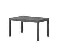 Table de jardin extensible rectangulaire 6 à 10 personnes - Structure aluminium - L 135-270 x P 90 x H 75 cm - Gris foncé