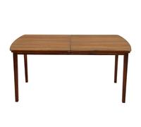 Table de jardin extensible rectangulaire en bois massif l160-210 cm canopee