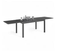 Table de jardin extensible rectangulaire MADRID 135-270 CM 8-12 personnes gris a