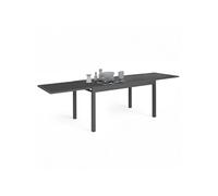 IDMarket - Table de Jardin Extensible rectangulaire Madrid 135-270 CM 8-12 Personnes Gris Anthracite