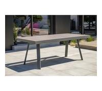 Table de jardin extensible Stockholm en aluminium et céramique coloris gris anthracite L.200/300 x l.96 x H.76 cm - DCB GARDEN