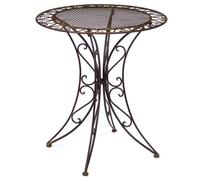 Table de jardin - fer forgé - style antique - marron