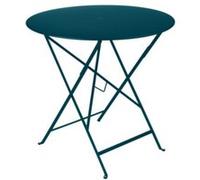 FERMOB-Table Pliante Bistro FERMOB bleu acapulco diamètre77xh74