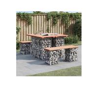 Table de jardin Gabion Design 100x102x72 cm Bois massif Douglas 834369