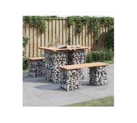 Vidaxl Banc De Jardin Design De Gabion 100x70x72 Cm Bois Massif De Pin