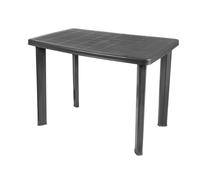 Table de jardin - GENERIQUE - Farreto - 100 x 70 cm - Gris anthracite - Plastique