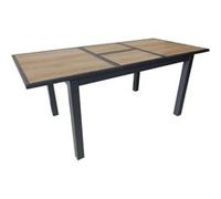 Table de jardin extensible aluminium plateau SPC - Genes - L.160/220 x l.90 cm - 6/8 personnes