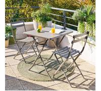 Hespéride Table de jardin Greensboro carrée 70×70 cm Café multicolore