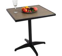 Table de jardin MENDLER HWC-J95 aluminium aspect bois noir, gris