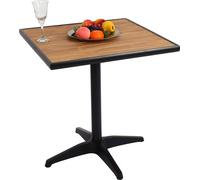 Table de jardin MENDLER HWC-J95 aluminium aspect bois noir teak