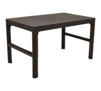 Table de jardin Lyon Rattan marron 2 en 1 Keter Allibert 116x71x40-65 cm