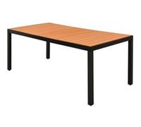 Table de jardin Marron 185 x 90 x 74 cm Aluminium et WPC