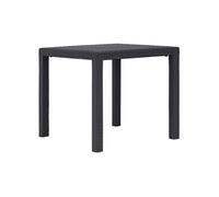 Vidaxl Table De Jardin Marron 79x79x72 Cm Plastique Aspect De Rotin