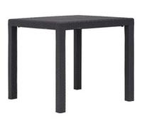 Table de jardin Marron 79x79x72 cm Plastique Aspect de rotin Marron G