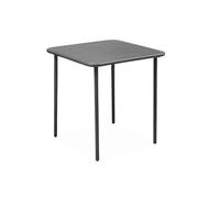 Table de jardin métal 2 places. anthracite. Amelia. 70x70cm. traitement antirouille. lattes et bords arrondis