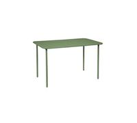sweeek - Table de Jardin métal 4 Places. Vert. Amelia. 120x70cm. Traitement antirouille. Lattes et Bords arrondis