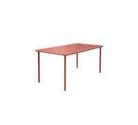 sweeek Table de jardin métal 6-8 places terracotta Amelia 160x90xH725cm Terracotta