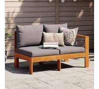 vidaXL Chaise de jardin avec coussins bois massif d'acacia, siège de jardin, chaise de patio, chaise de jardin pour repas, 367627