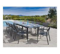 Table De Jardin Milos Extensible En Aluminium Pour 8/10 Personnes Multicolore