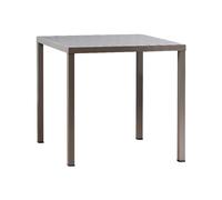 NARDI table carr pour extrieur CUBE 80x80 cm (Gris tourterelle - Plateau en DurelTOP / Pieds en aluminium verni)