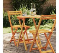 vidaXL Table de jardin naturelle en bois d'acacia massif pliable – mobilier rustique