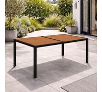 Table de jardin noble table à manger table d'extérieur aspect bois mobilier d...
