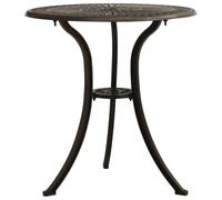 vidaXL Table de jardin Bronze 62x62x65 cm Aluminium coulé 315579
