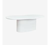 Table De Jardin Ovale 230x130 Cm En Ciment De Vaduz Blanc Blanc