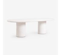 Table De Jardin Ovale 260x110 Cm En Ciment Aurean