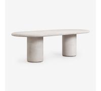 Table De Jardin Ovale 260x110 Cm En Ciment Aurean