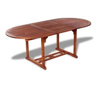 Table de jardin ovale en acacia - Bois - 200 x 100 x 74 cm