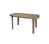Generique Table de jardin Otello ovale en résine gris tourterelle 140x80x72 cm Gris G