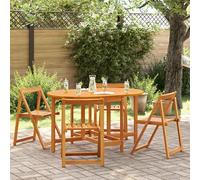 Table de jardin ovale pliable 110 x 60 x 72 cm en bois d'acacia massif naturel peu encombrant pour balcon, terrasse et jardin