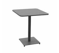 Table de jardin Phuket en acier graphite 65 x 74 cm