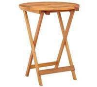 Bois d'Eucalyptus Solide Table de Jardin Pliable Ø60x75 cm Extérieur vidaXL
