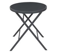 HOME DECO FACTORY – Table de jardin Elba HDO0301 pliable en métal 60x71x60 cm à monter Gris