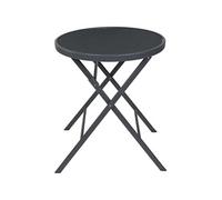 HOME DECO FACTORY – Table de jardin Elba HDO0301 pliable en métal 60x71x60 cm à monter Gris