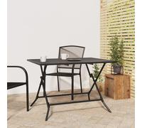 Table de jardin pliable anthracite 110x80x72 cm maille d'acier