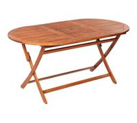 Table de jardin pliable - VIDAXL - 160x85x75 cm - Bois d'acacia massif - Marron - Meuble de jardin - Extérieur